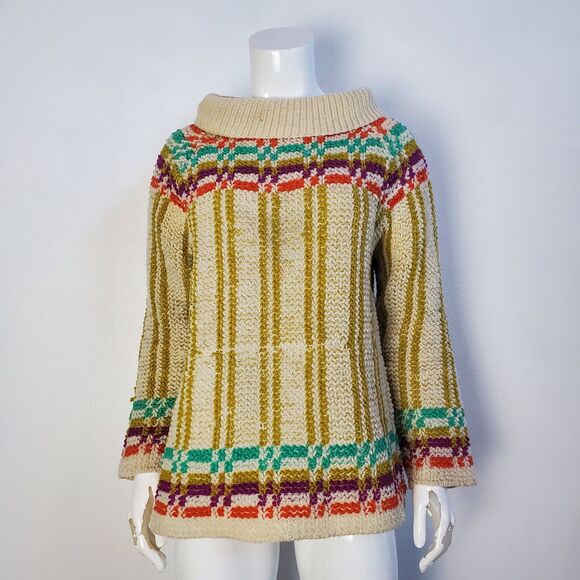 Vintage 60's Campus Casuals Cream Sweater AS IS - Picture 1 of 11